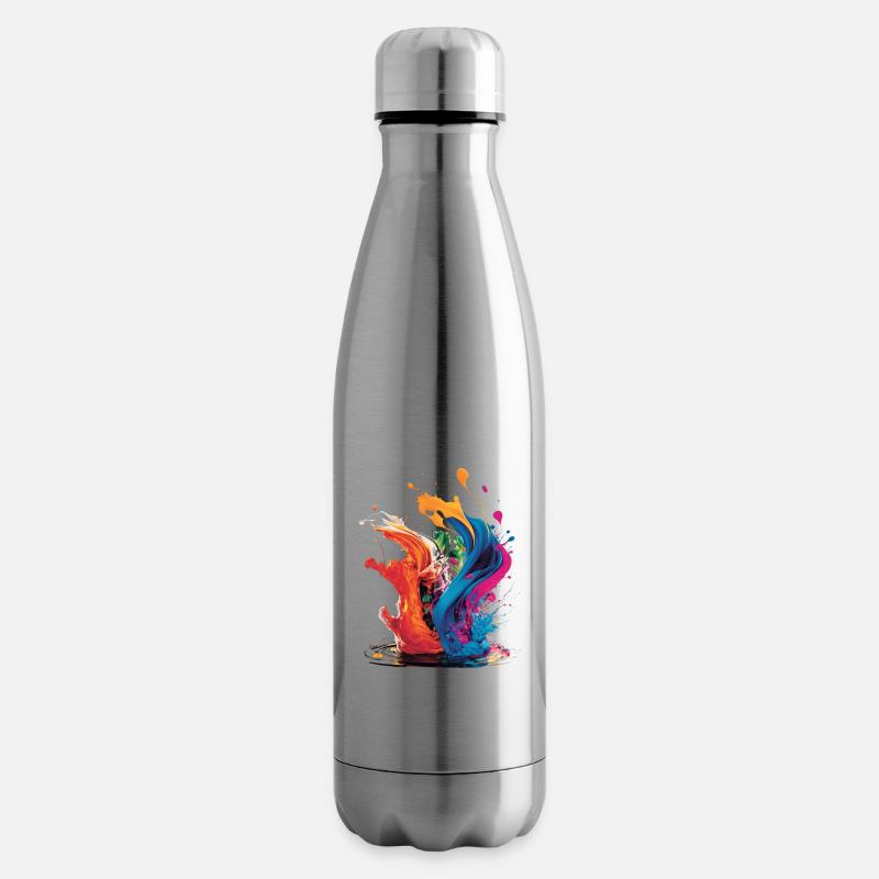 Une touche de couleurs - Bouteille isotherme - argent clair