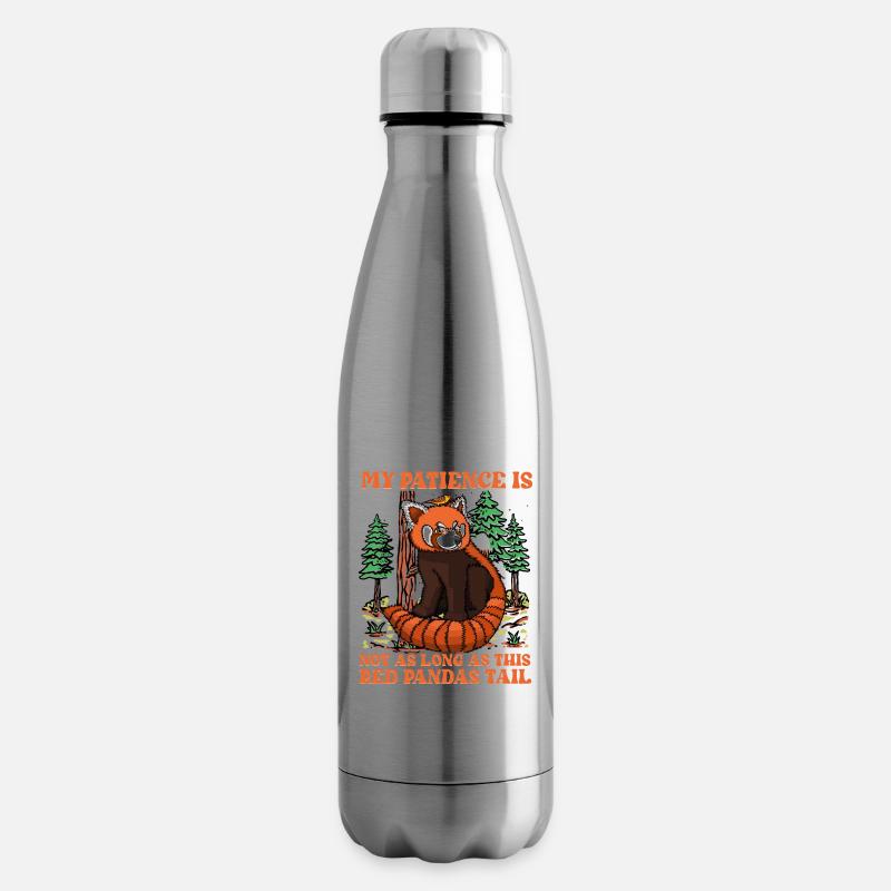 Ma patience n’est pas aussi longue que cette queue de panda roux - Bouteille isotherme - argent clair