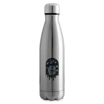 Crypto Crypto Bitcoin Helium Mining Cat Cats - Insulated Water Bottle - silver - Right