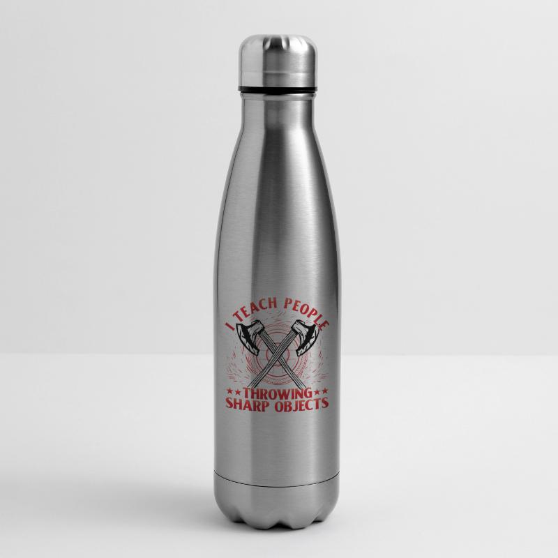 I teach people throwing Sharp Objects Axe Throwing Isolierflasche