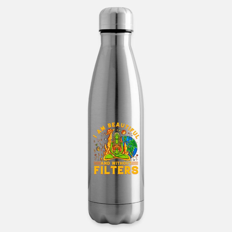 I am Beautiful and without Filters - Isolierflasche - Lightsilver