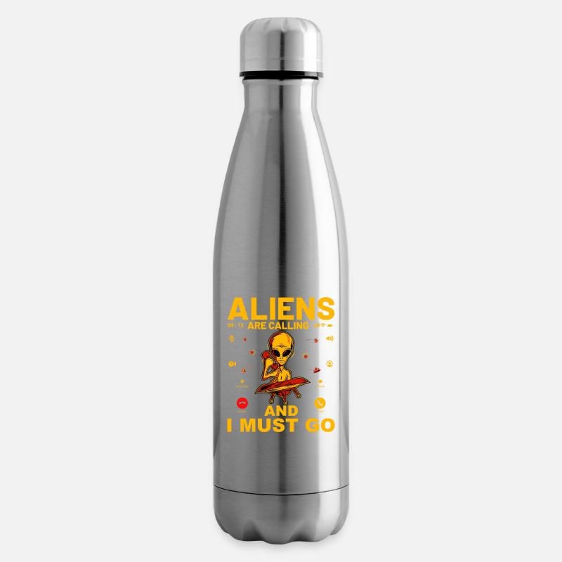 Aliens are calling and I must go - Isolierflasche - Lightsilver