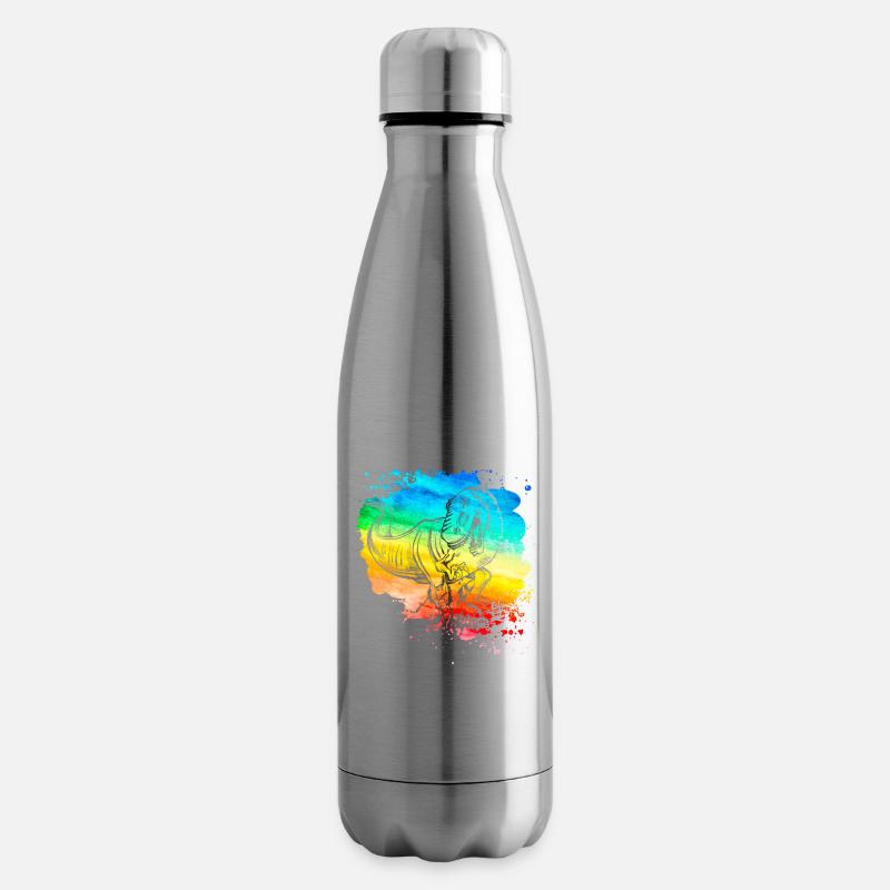 Dinosaur - Insulated Water Bottle - silver