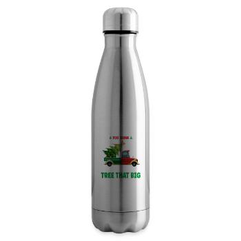 Christmas with Christmas Tree Design - Insulated Water Bottle - silver - Right
