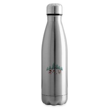 Chilling with my Snowmies, gift for friends - Insulated Water Bottle - silver - Right