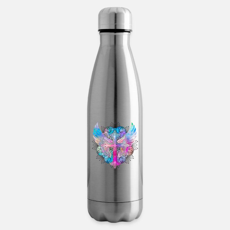 Christentum Kreuz - Isolierflasche - Lightsilver