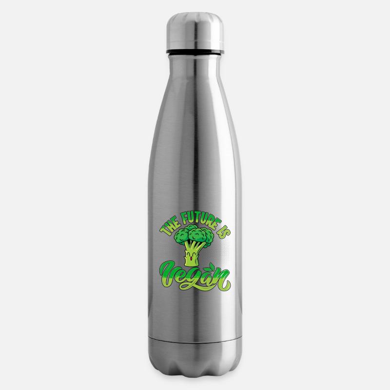 The future is vegan - Isolierflasche - Lightsilver