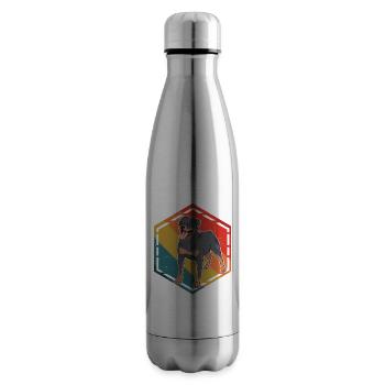 Rottweiler Retro - Isolierflasche - Lightsilver - Rechts