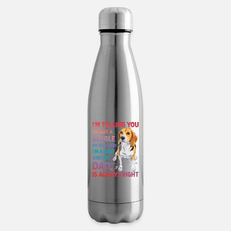 Beagle Lustiger Spruch - Isolierflasche - Lightsilver