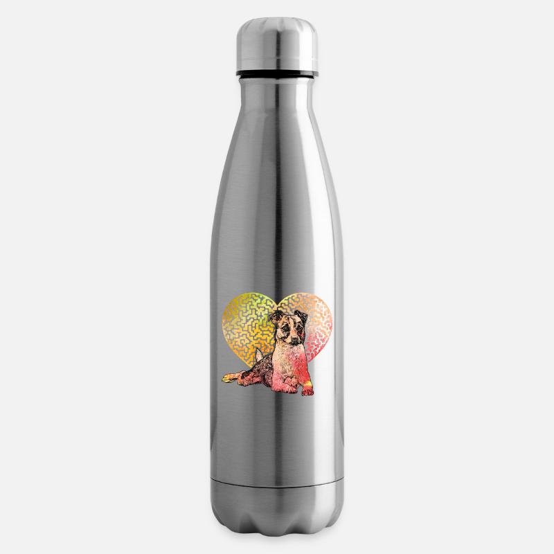 Jack Russell Terrier - Isolierflasche - Lightsilver