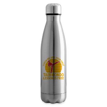 Berühre mich und deine erste Taekwondo-Lektion ist kostenlos - Isolierflasche - Lightsilver - Rechts