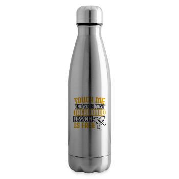 Berühre mich und deine erste Taekwondo-Lektion ist kostenlos - Isolierflasche - Lightsilver - Rechts