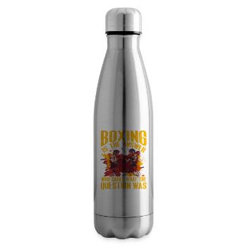 Boxen ist die Antwort, wen interessiert die Frage - Isolierflasche - Lightsilver - Rechts