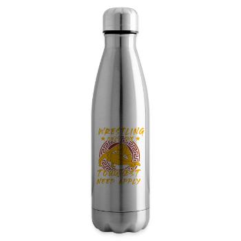 Lutter seul le plus dur doit s’appliquer - Bouteille isotherme - argent clair - Droite