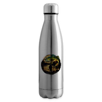 Bass Fish - Insulated Water Bottle - silver - Right