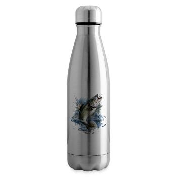 Poisson bar - Bouteille isotherme - argent clair - Droite
