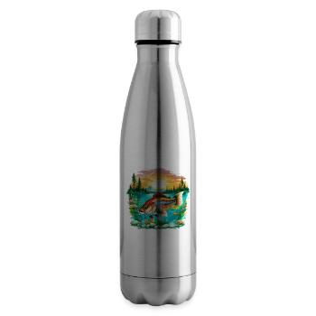 Bass Fish - Insulated Water Bottle - silver - Right