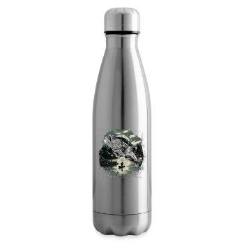Bass Fish - Insulated Water Bottle - silver - Right