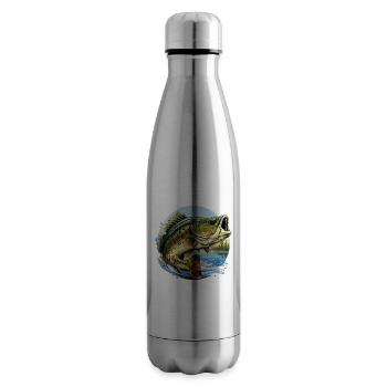 Poisson bar - Bouteille isotherme - argent clair - Droite