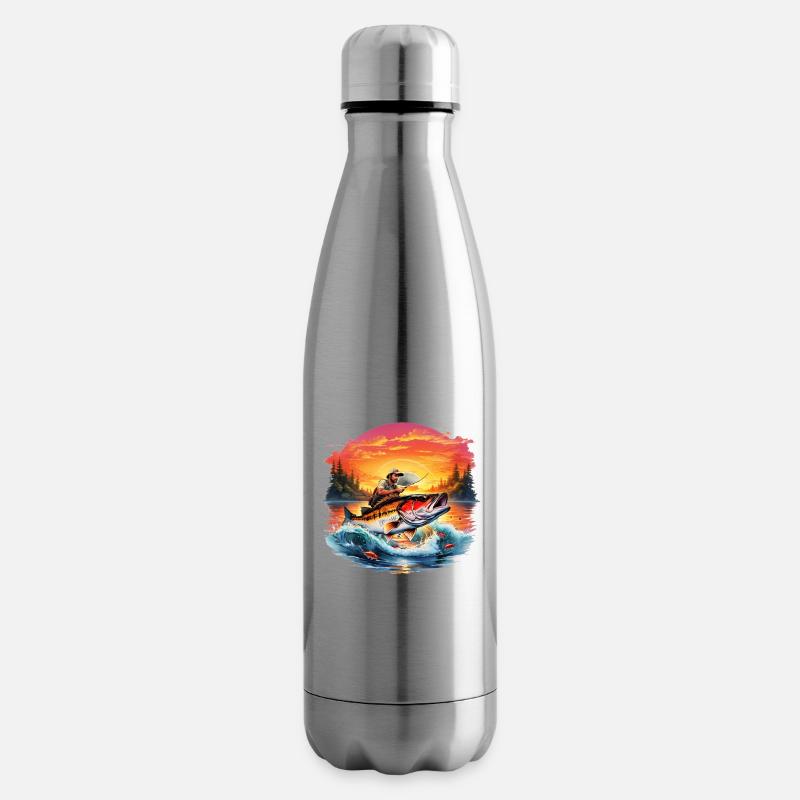 Barsch-Fisch - Isolierflasche - Lightsilver