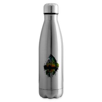 Poisson bar - Bouteille isotherme - argent clair - Droite