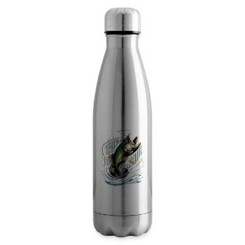 Poisson bar - Bouteille isotherme - argent clair - Droite