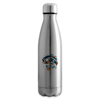 Poisson bar - Bouteille isotherme - argent clair - Droite