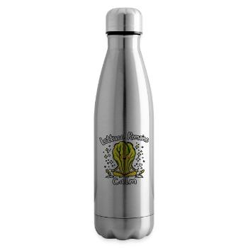 Laitue romaine calme – Salade amusante - Bouteille isotherme - argent clair - Droite