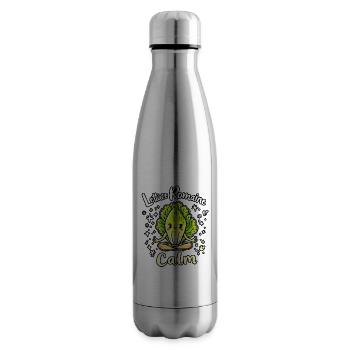 Laitue romaine calme – Salade amusante - Bouteille isotherme - argent clair - Droite