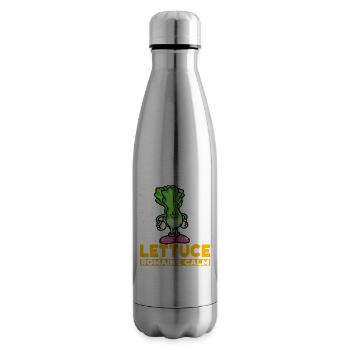 Laitue romaine calme – Salade amusante - Bouteille isotherme - argent clair - Droite