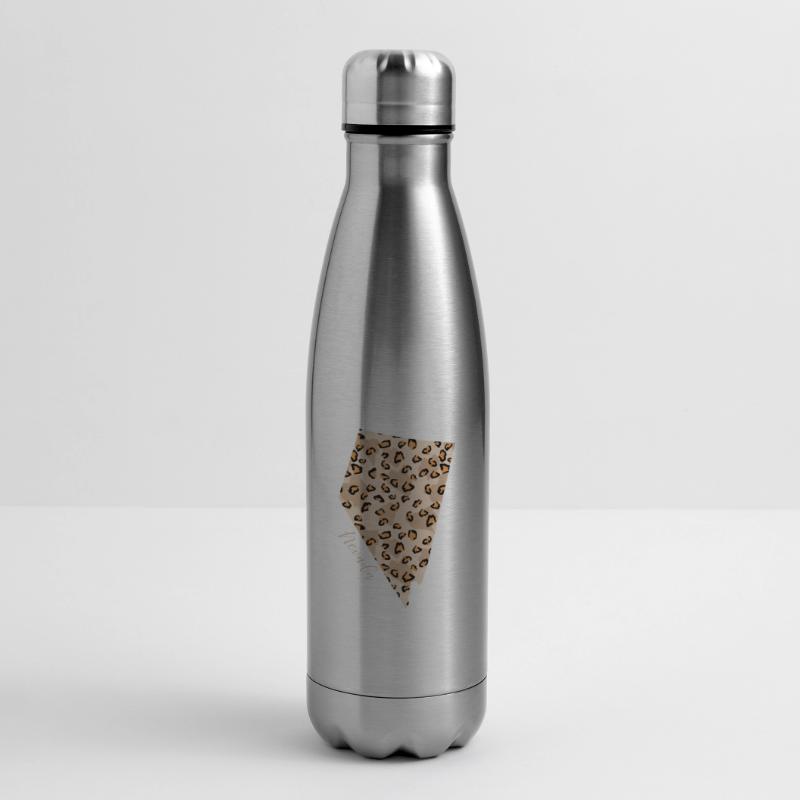 Nevada Leopard Pattern Map Leo Insulated Water Bottle