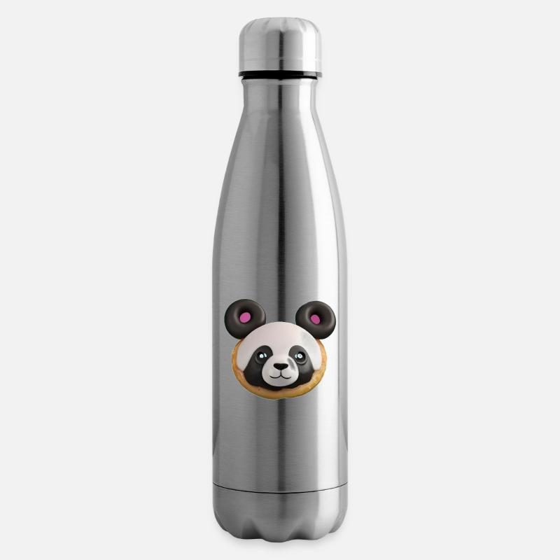 Panda Triple Donuts - Bouteille isotherme - argent clair