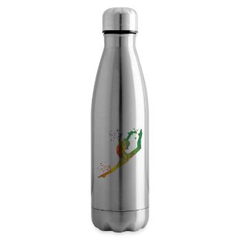 Gymnast with clubs Rhythmic gymnastics - Insulated Water Bottle - silver - Right
