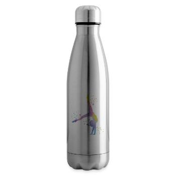 Gymnast with clubs Rhythmic gymnastics - Insulated Water Bottle - silver - Right
