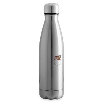 Rentier Pocket Funny Xmas Santa Claus - Isolierflasche - Lightsilver - Rechts