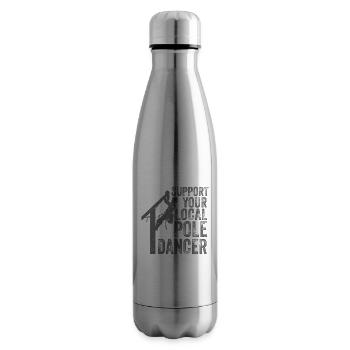 Support Your Local Pole Dancer Lineman - Insulated Water Bottle - silver - Right