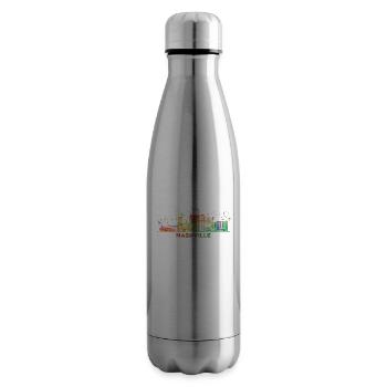 Skyline de Nashville - Bouteille isotherme - argent clair - Droite