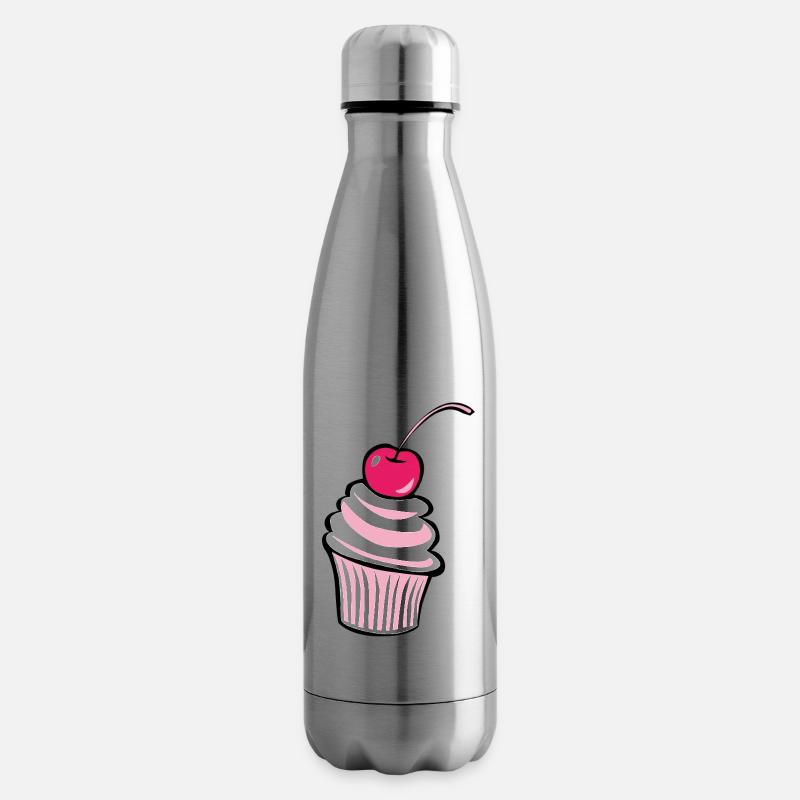Kirsche Cupcake - Design! - Isolierflasche - Lightsilver