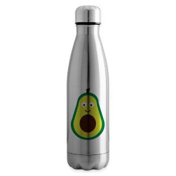 Avocat bébé cadeau de naissance anniversaire - Bouteille isotherme - argent clair - Droite