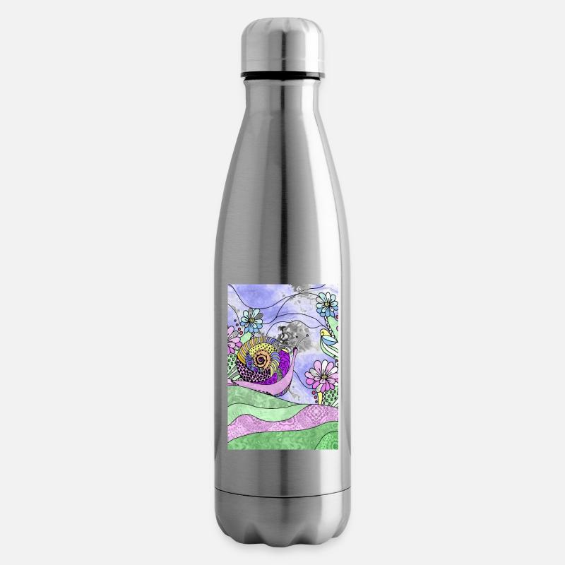 escargot - Bouteille isotherme - argent clair