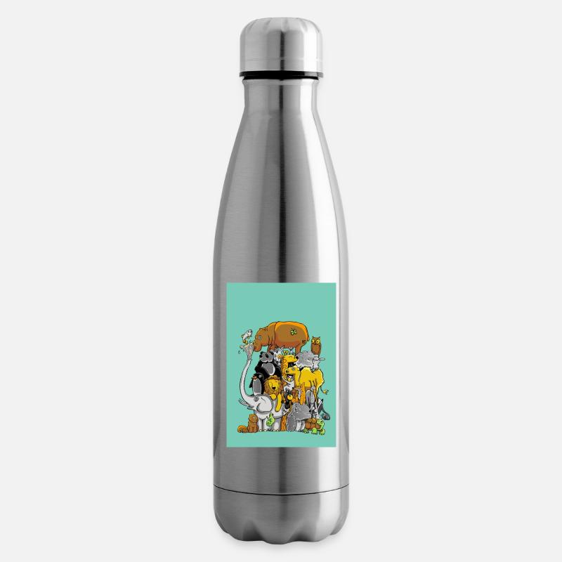 Plakat des wilden Lebens - Isolierflasche - Lightsilver