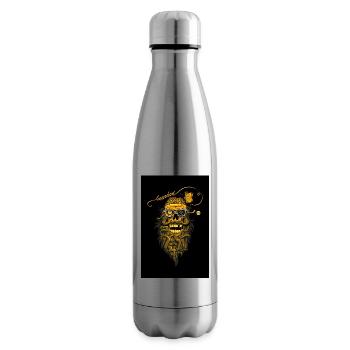 bärtiges Zombiesplakat - Isolierflasche - Lightsilver - Rechts