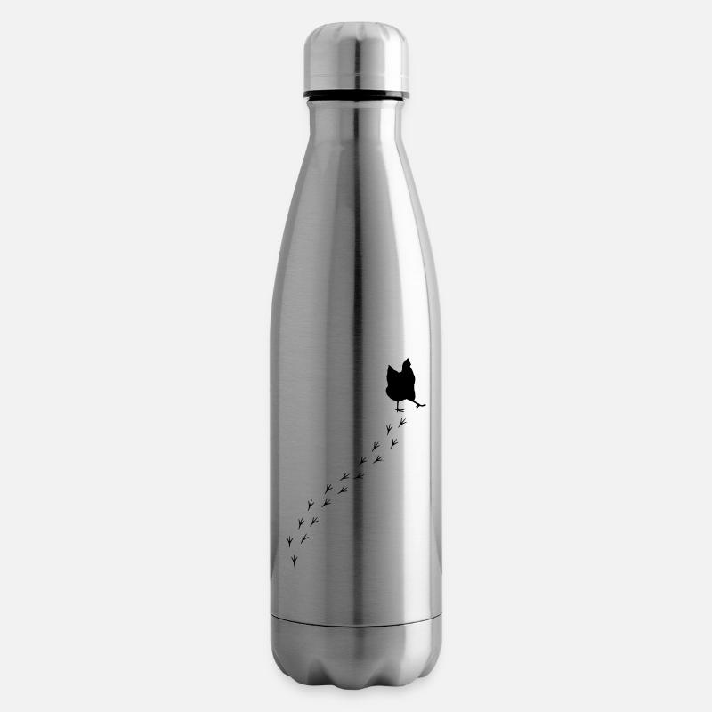 poulet - Bouteille isotherme - argent clair