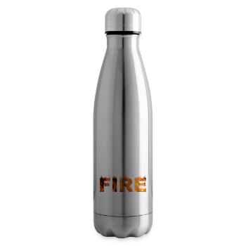 Cette fille est en feu blanc - Bouteille isotherme - argent clair - Droite