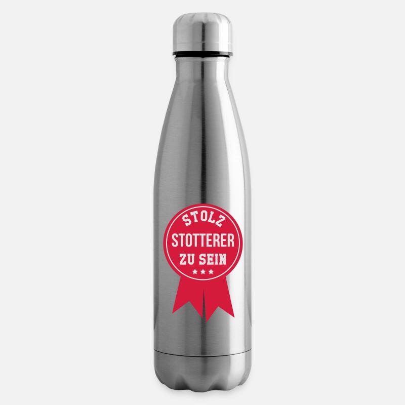 Stotterer Stotterin Stottern Stammeln Schwätzer - Isolierflasche - Lightsilver