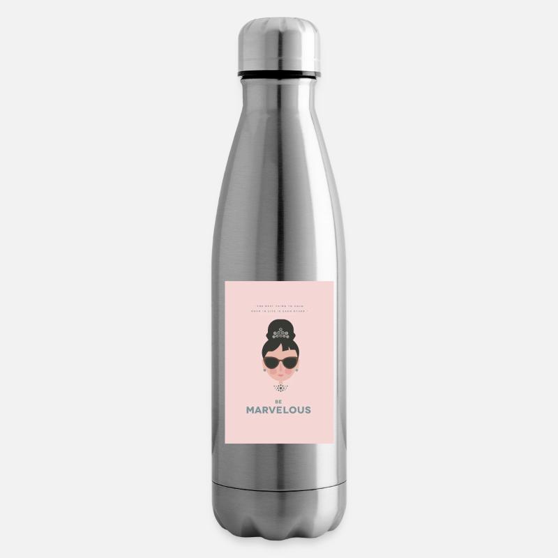 Audrey Hepburn - Insulated Water Bottle - silver
