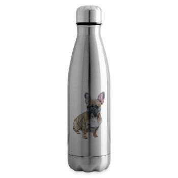 French Bulldog - Insulated Water Bottle - silver - Right