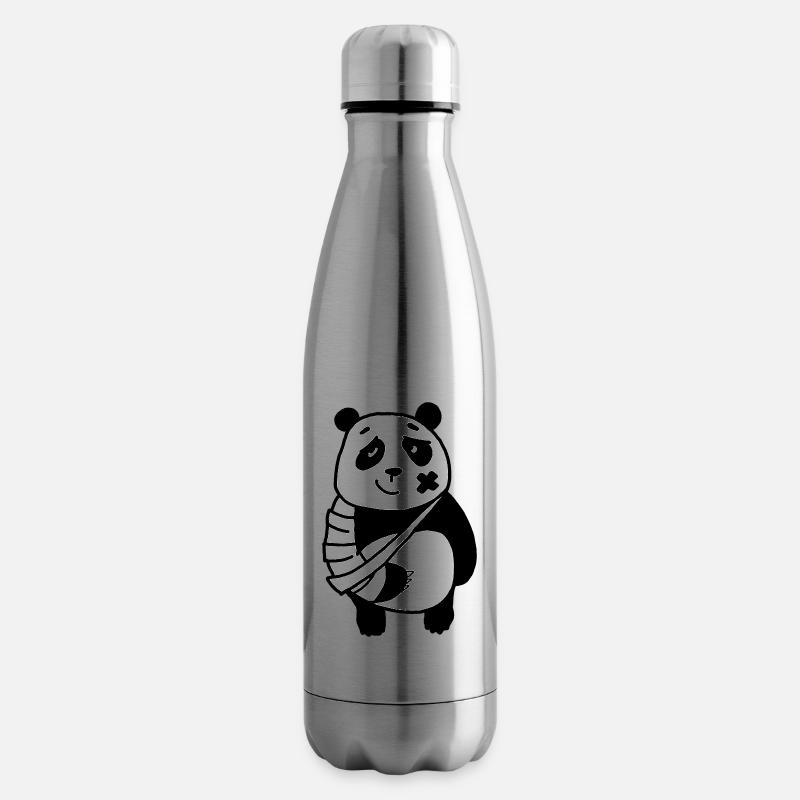 Panda gebrochener Arm - Isolierflasche - Lightsilver