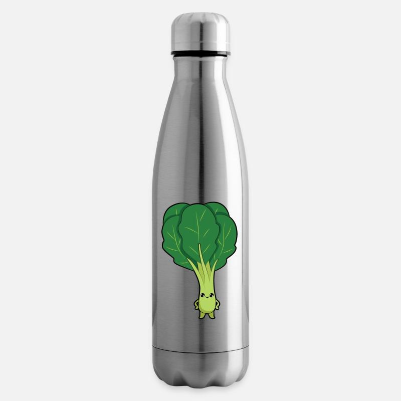 Les épinards - Bouteille isotherme - argent clair