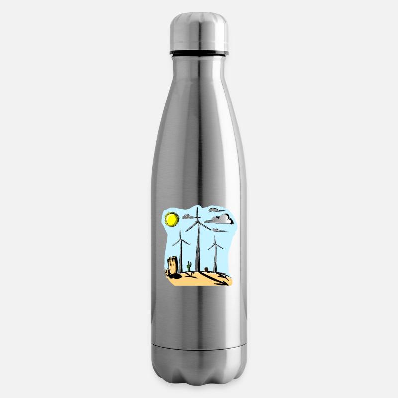 Éoliennes - Bouteille isotherme - argent clair